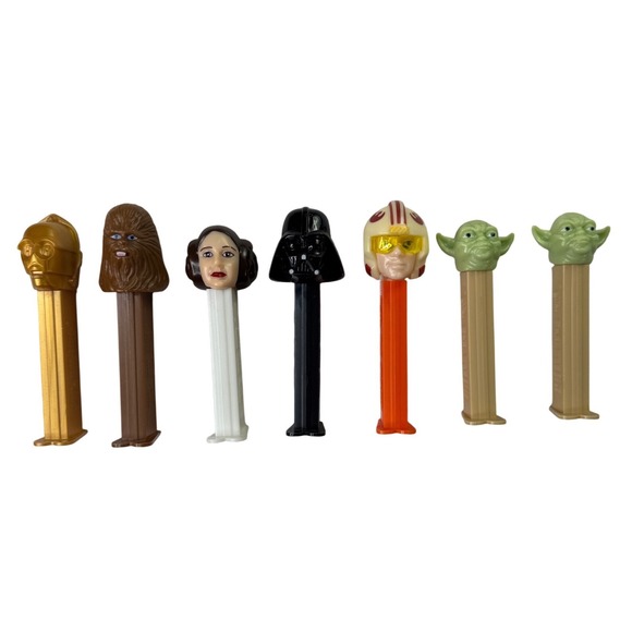 PEZ Other - Star Wars Pez Dispenser Lot of 7 Yoda Darth Vader Princess Leia Chewbacca C-3PO